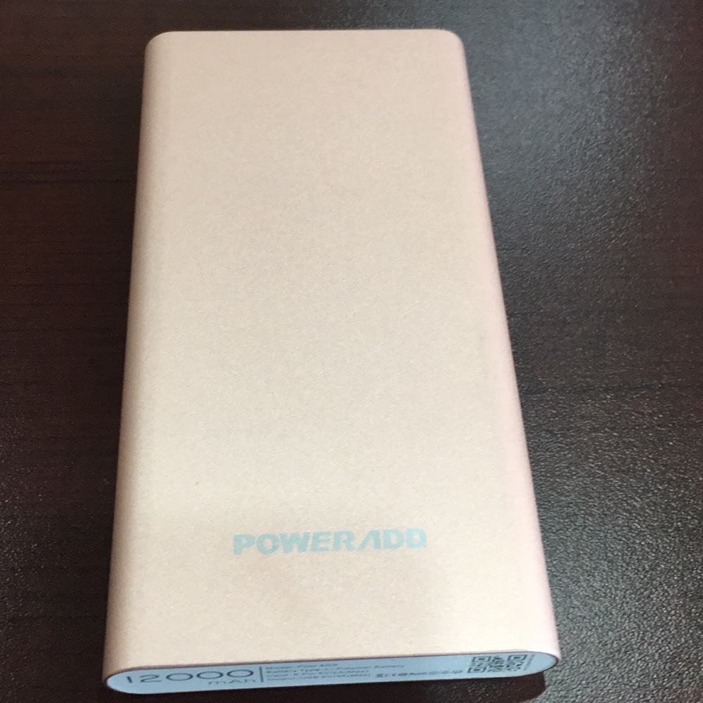 Portable power charger with pink case